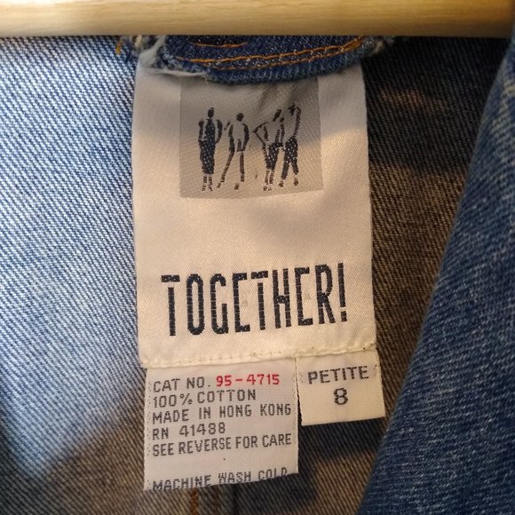 SOLD! Vintage Denim Duster Coat / Together SZ 8 - Picture 8 of 8